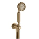 Gessi Venti20 Słuchawka prysznicowa z wężem i kolanem wypływu warm bronze brushed pvd 65123.726