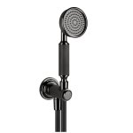 Gessi Venti20 Słuchawka prysznicowa z wężem i kolanem wypływu black metal pvd 65123.706