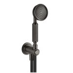 Gessi Venti20 Słuchawka prysznicowa z wężem i kolanem wypływu black metal brushed pvd 65123.707