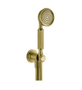 Gessi Venti20 Słuchawka prysznicowa z wężem i kolanem wypływu gold brushed pvd 65123.716