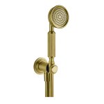 Gessi Venti20 Słuchawka prysznicowa z wężem i kolanem wypływu gold brushed pvd 65123.716