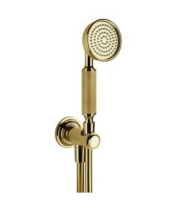 Gessi Venti20 Słuchawka prysznicowa z wężem i kolanem wypływu gold pvd 65123.246