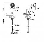 Gessi Venti20 Słuchawka z uchwytem i wężem prysznicowym 1,5 m chrom 65127.031