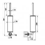 Gessi Venti20 Szczotka do WC z uchwytem ściennym biały/chrom 65419.031