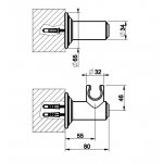 Gessi Venti20 Uchwyt prysznicowy regulowany na słuchawkę chrom 65160.031