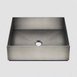 Gessi Venti20 Umywalka nablatowa 40x40 cm bez przelewu steel brushed 54605.239