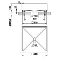 Gessi Venti20 Umywalka nablatowa 40x40 cm bez przelewu steel brushed 54605.239