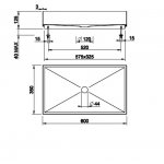 Gessi Venti20 Umywalka nablatowa 60x35 cm bez przelewu steel brushed 54606.239