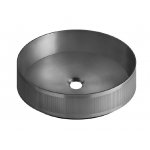 Gessi Venti20 Umywalka nablatowa Ø40 cm bez przelewu steel brushed 65601.239