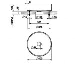 Gessi Venti20 Umywalka nablatowa Ø40 cm bez przelewu steel brushed 65601.239