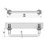 Gessi Venti20 Wieszak na ręcznik 30 cm chrom 65497.031