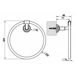 Gessi Venti20 Wieszak na ręcznik ścienny okrągły chrom 65509.031