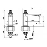 Gessi Venti20 Wylewka umywalkowa jednootworowa średnia chrom 65023.031