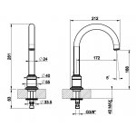 Gessi Venti20 Wylewka umywalkowa jednootworowa średnia chrom 65025.031