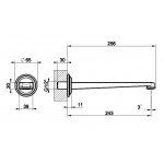 Gessi Venti20 Wylewka umywalkowa ścienna długa chrom 65101.031