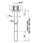 Gessi Venti20 Wylewka umywalkowa sufitowa chrom 63499.031