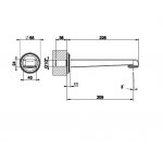 Gessi Venti20 Wylewka wannowa ścienna chrom 65103.031