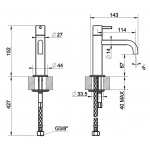Gessi Zawór Umywalkowy jednouchwytowy chrom 20511.031 / 20511031
