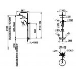 Gessi Zestaw prysznicowy ścienny z deszczownicą Ø30 cm chrom 35177.031