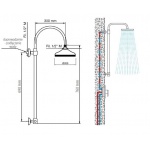 Giulini Giovanni Harmony bateria natryskowa podtynkowa z deszczownią 9515-01261