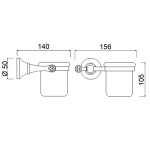 Giulini Giovanni Ibisco Crystal Kubek Ścienny biały/chrom RG1106/S