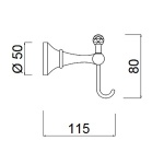 Giulini Giovanni Ibisco Crystal Wieszak Punktowy Ścienny chrom RG1115/S