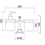 Giulini Giovanni Ibisco Crystal Kubek z Dozownikiem biały/chrom RG1129/S