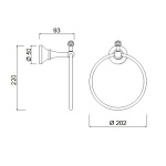 Giulini Giovanni Ibisco Crystal Reling Okrągły Ścienny chrom RG1118/S