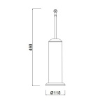 Giulini Giovanni Ibisco Crystal Szczotka WC chrom RG1130/S