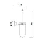 Giulini Giovanni Ibisco Crystal Szczotka WC Ścienna biały/chrom RG1133/S