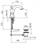 Giulini Giovanni Odessa bateria umywalkowa 3961