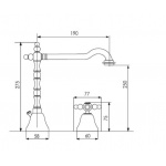 Giulini Giovanni Parigi bateria umywalkowa 3-otworowa 7312