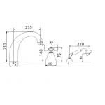 Giulini Giovanni Parigi bateria wannowa 5-otworowa z prysznicem 7360