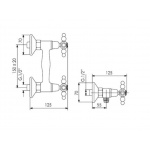 Giulini Giovanni Parigi bateria natryskowa ścienna 7307