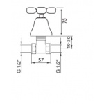 Giulini Giovanni Parigi bateria natryskowa podtynkowa z przełącznikiem 7316W2