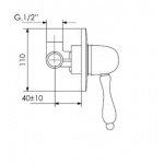 Giulini Giovanni Praga bateria natryskowa podtynkowa 9515