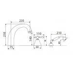 Giulini Giovanni Praga bateria wannowa 5-otworowa z prysznicem 7560