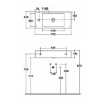 Globo Classic Umywalka ścienna 70x32 cm z otworem na baterię po lewej stronie biała SCR70BI