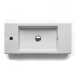 Globo Classic Umywalka ścienna 70x32 cm z otworem na baterię po lewej stronie biała SCR70BI