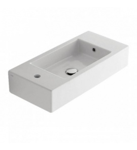 Globo Classic Umywalka ścienna 70x32 cm z otworem na baterię po lewej stronie biała SCR70BI