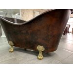 Kolory Meksyku Gloria Wanna wolnostojąca miedziana młotkowana na nóżkach 180 x 90 cm GLORIA