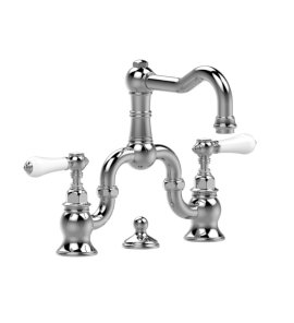 Graff Adley Bateria umywalkowa 3-otworowa z korkiem Chrom E-3800-LC1