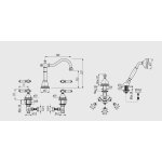 Graff Adley Bateria wannowa 5-otworowa z zestawem prysznicowym Chrom E-2551M-LM34