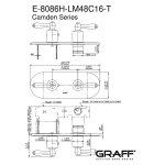 Graff Camden Bateria natryskowa termostatyczna 2-uchwytowa podtynkowa - element zewnętrzny Chrom E-8086H-LM48E0-T