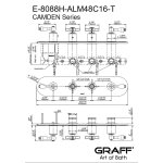 Graff Camden Bateria natryskowa termostatyczna 4-uchwytowa podtynkowa - element zewnętrzny Chrom E-8088H-C16E0-T