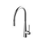 Graff Conical Bateria kuchenna nablatowa z wyciąganą wylewką i dwufunkcyjną głowicą Chrom E-4881-LM52