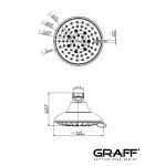 Graff Deszczownica Ø 108 mm multifunkcyjna Chrom E-8424