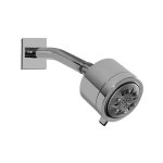 Graff Deszczownica Ø 75 mm 5-funkcyjna na ramieniu ściennym Chrom E-8332