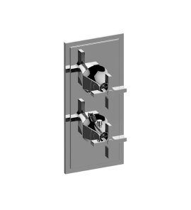 Graff Finezza Due Bateria prysznicowa termostatyczna 2-uchwytowa podtynkowa - element zewnętrzny Chrom E-8149-C15E0-T