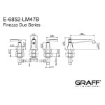 Graff Finezza Due Bateria wannowa 3-otworowa Chrom E-6852-C15B